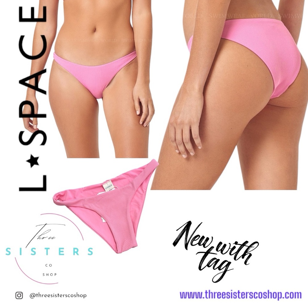 L*Space Camacho Bottom Classic Guava Bikini Bottom New with Tag